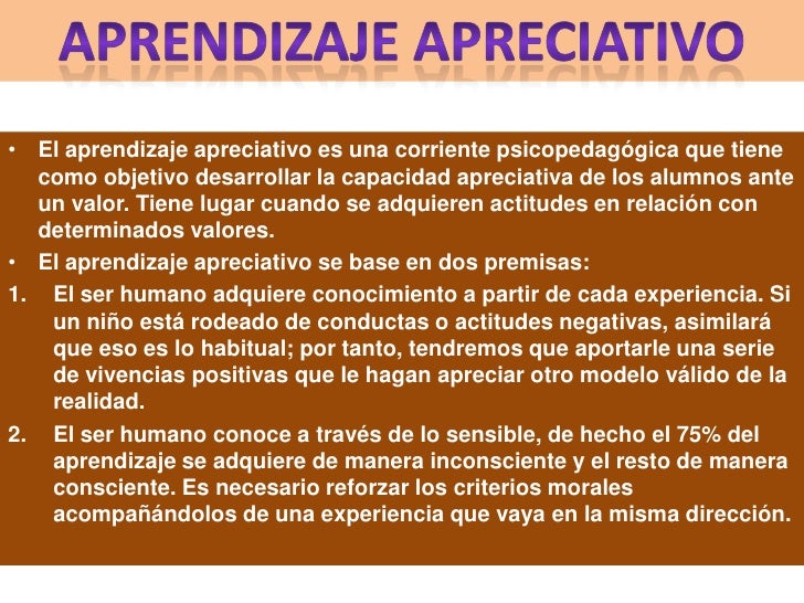 aprendizaje apreciativo